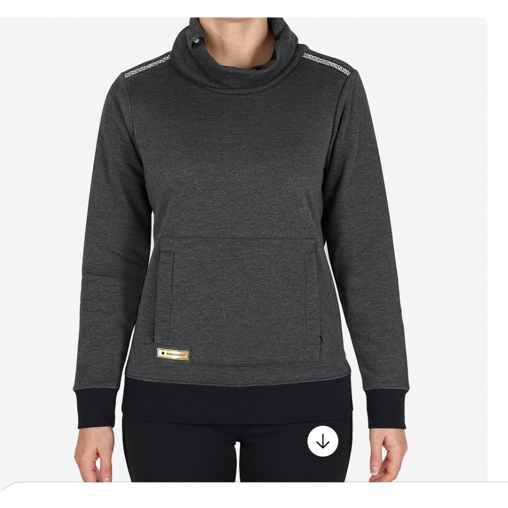 DC Veneer Sweatshirt Funnel Neck Snowboarding Gray‎ Black Skater Neutral Size M